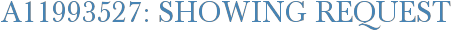 A11993527: Showing Request