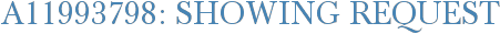 A11993798: Showing Request