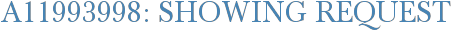 A11993998: Showing Request