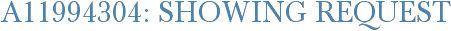 A11994304: Showing Request