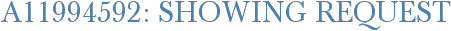 A11994592: Showing Request