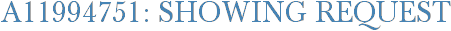 A11994751: Showing Request