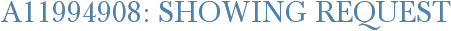 A11994908: Showing Request