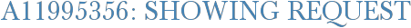A11995356: Showing Request