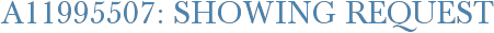 A11995507: Showing Request
