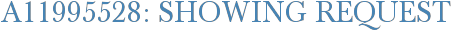 A11995528: Showing Request
