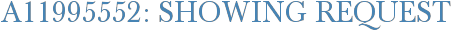 A11995552: Showing Request