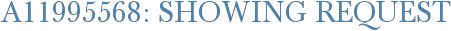 A11995568: Showing Request