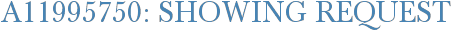 A11995750: Showing Request