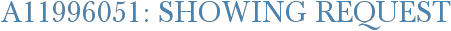A11996051: Showing Request