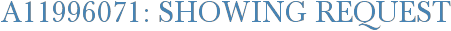 A11996071: Showing Request
