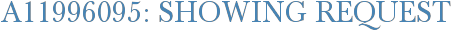A11996095: Showing Request