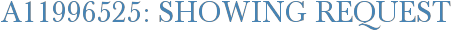 A11996525: Showing Request