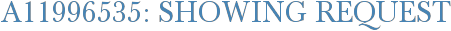A11996535: Showing Request