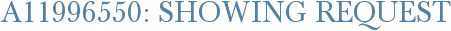 A11996550: Showing Request