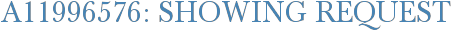 A11996576: Showing Request