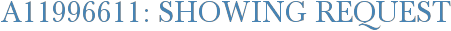 A11996611: Showing Request