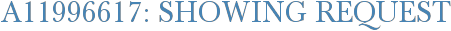 A11996617: Showing Request