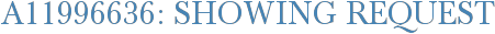 A11996636: Showing Request