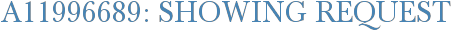 A11996689: Showing Request