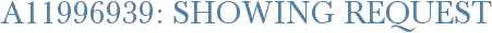 A11996939: Showing Request