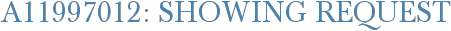 A11997012: Showing Request