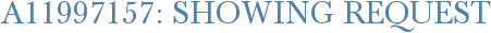A11997157: Showing Request