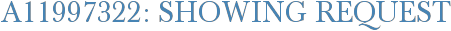 A11997322: Showing Request
