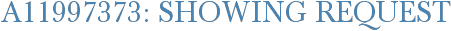A11997373: Showing Request