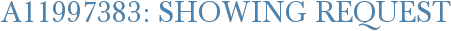 A11997383: Showing Request