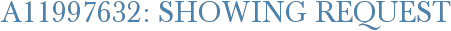 A11997632: Showing Request