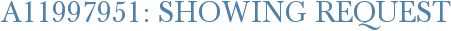 A11997951: Showing Request