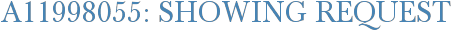 A11998055: Showing Request