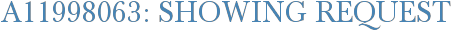 A11998063: Showing Request