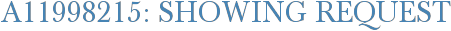 A11998215: Showing Request