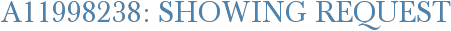 A11998238: Showing Request