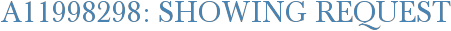 A11998298: Showing Request