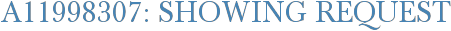 A11998307: Showing Request