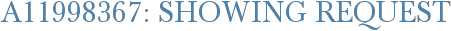 A11998367: Showing Request