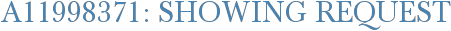 A11998371: Showing Request