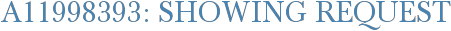 A11998393: Showing Request
