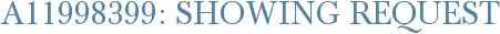 A11998399: Showing Request