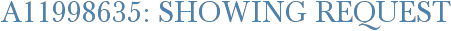 A11998635: Showing Request