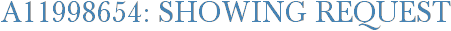 A11998654: Showing Request