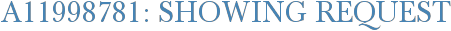 A11998781: Showing Request