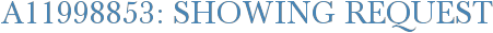 A11998853: Showing Request