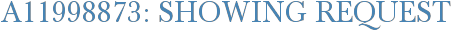 A11998873: Showing Request