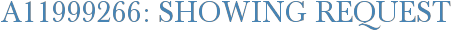 A11999266: Showing Request