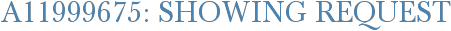 A11999675: Showing Request
