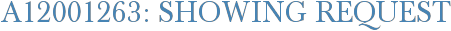 A12001263: Showing Request